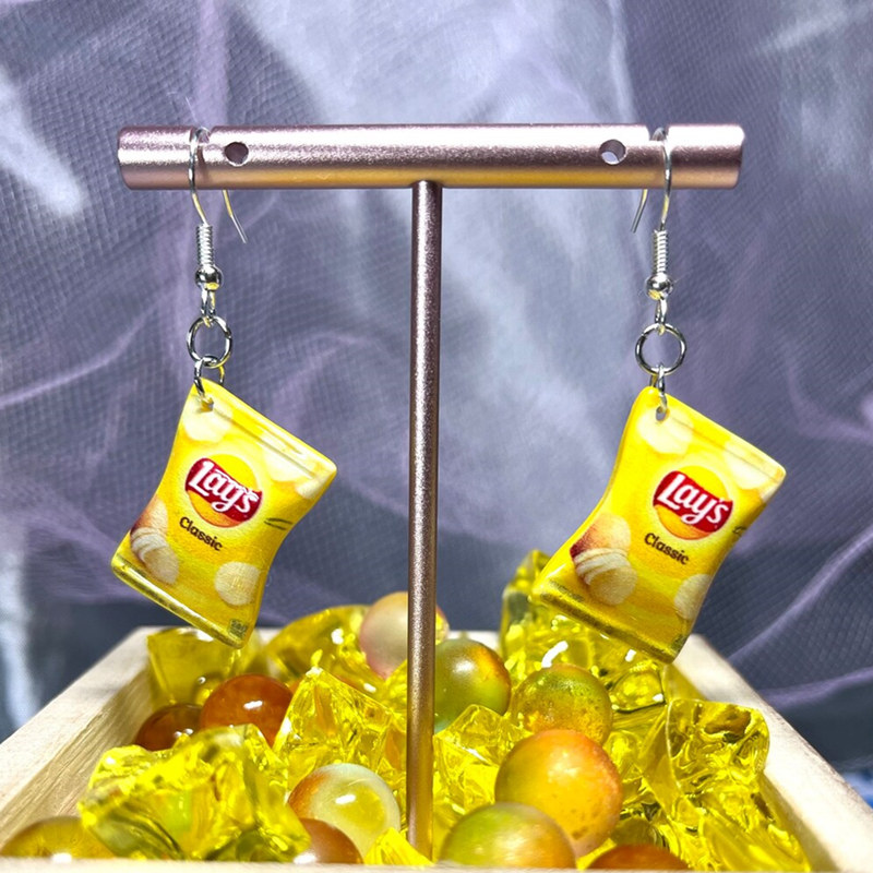 Junk Food Snacks - Komik aperatif patates cipsi şeker kadın