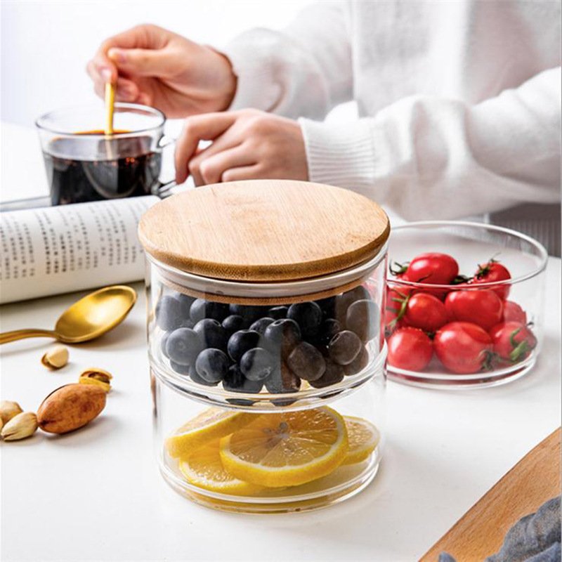 Baby Food Snacks Yogurt - Bambu Kapaklı, Hava Geçirmez, Küçük Boy