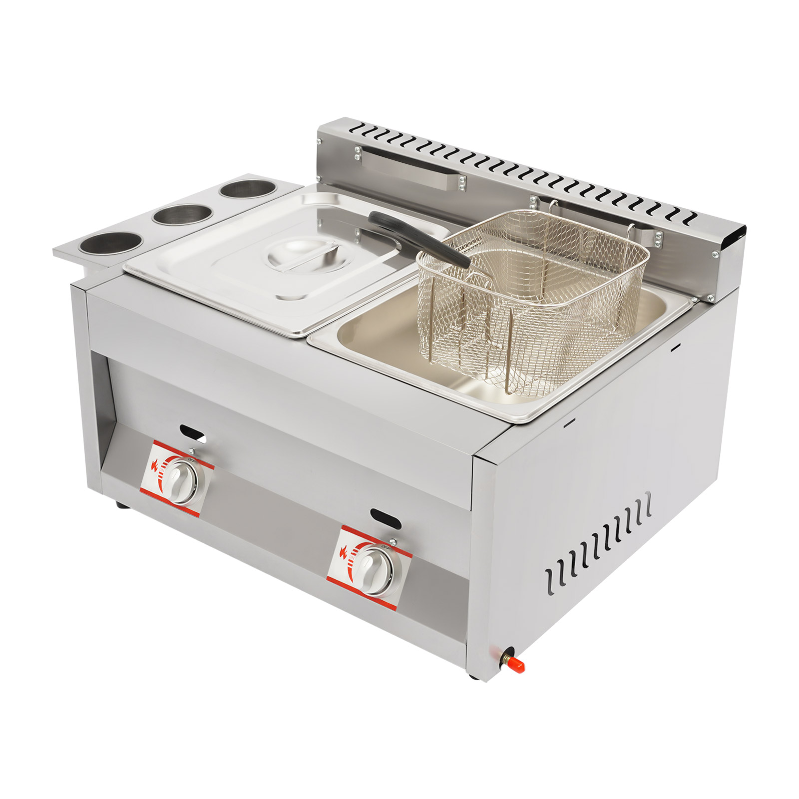 Food Snacks Catering - Ticari Derin Fritöz 2 Tanklı 6.34Qt